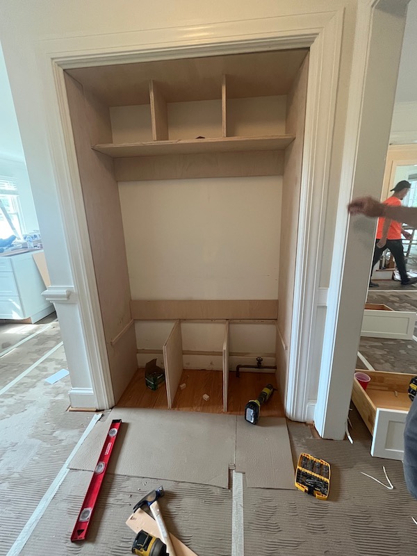Mudroom built-in after