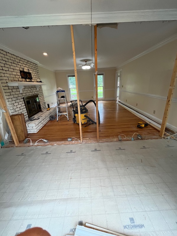 Room before renovation in Greenville NC