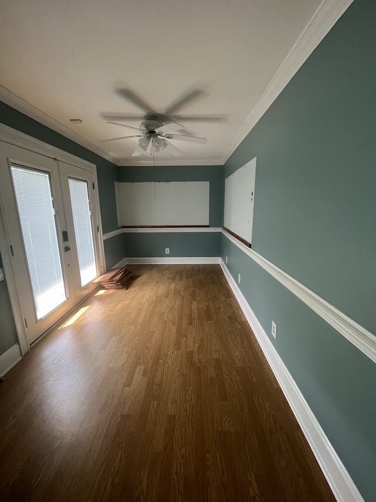 Room before flooring installation in Eastern NC
